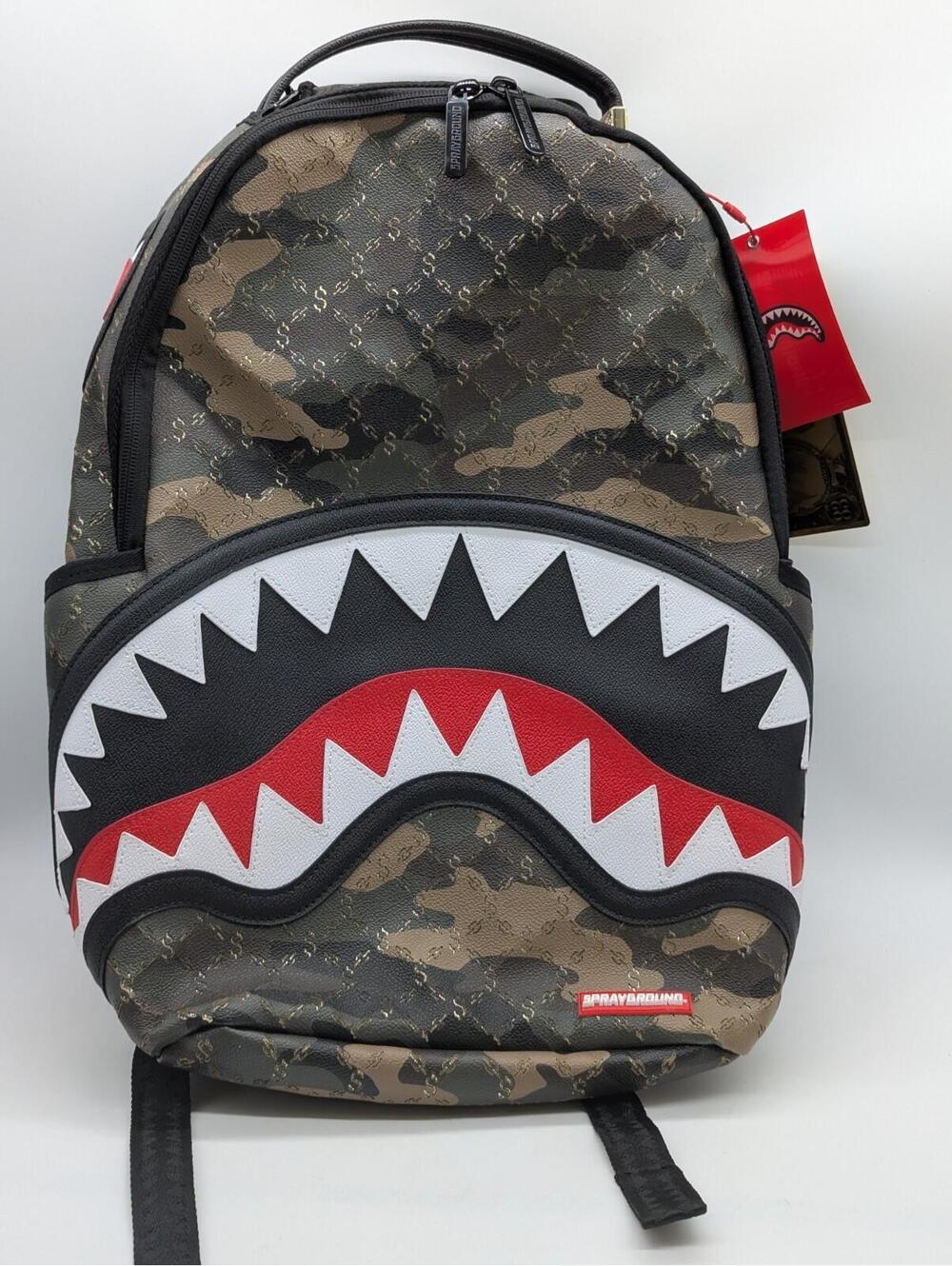 Sprayground Backpack Limited Edition B5084 Lasers Blazin Camouflage Green New